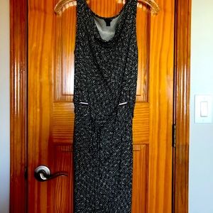 Ann Taylor black white printed dress